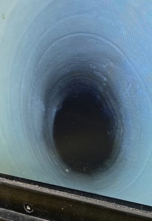 This is the drain after the sectional point repair was completed , it is  watertight and the Rodent issue was resolved. 
